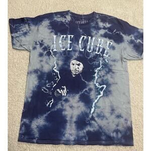 Ice Cube Men's Size Large Hip Hop Tie Dye Short Sleeve T-Shirt 90's rap purple